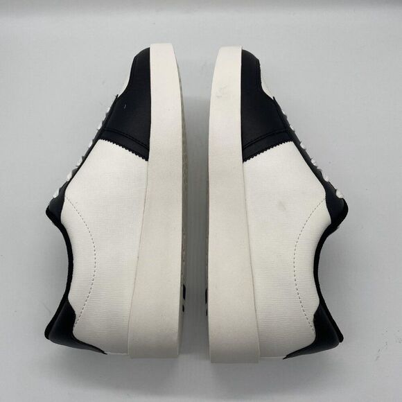 Ben Sherman Richmond Shoes Mens Size 7.5 White Black Leather Low Top Sneakers - Picture 7 of 11
